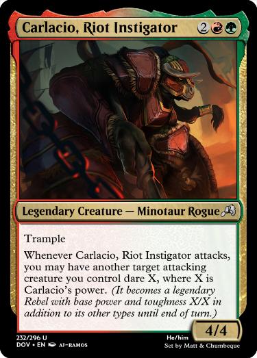 Carlacio, Riot Instigator